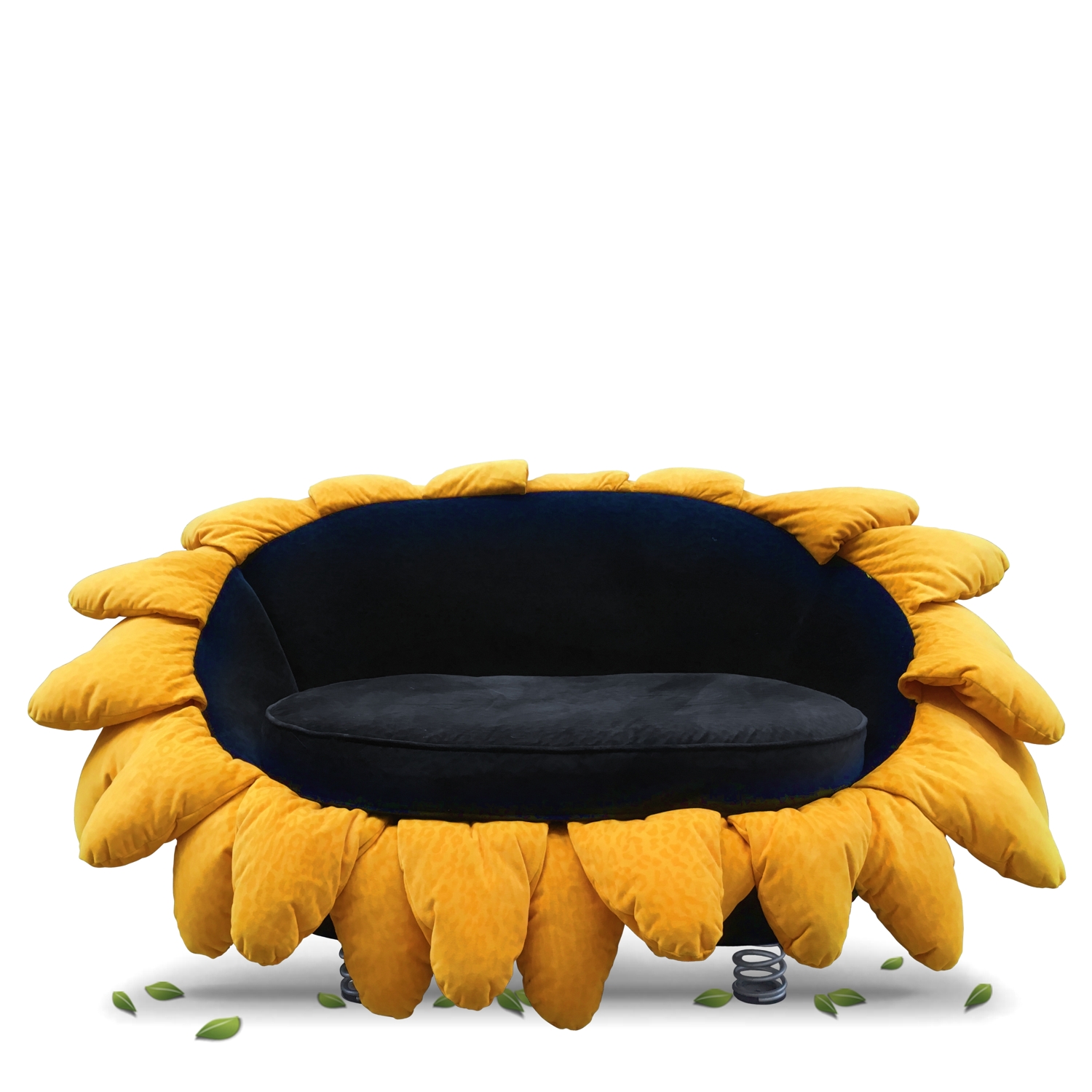 Bretz Sofa Sunny Sonnenblume gelb schwarz Federfüße Ufo Pool