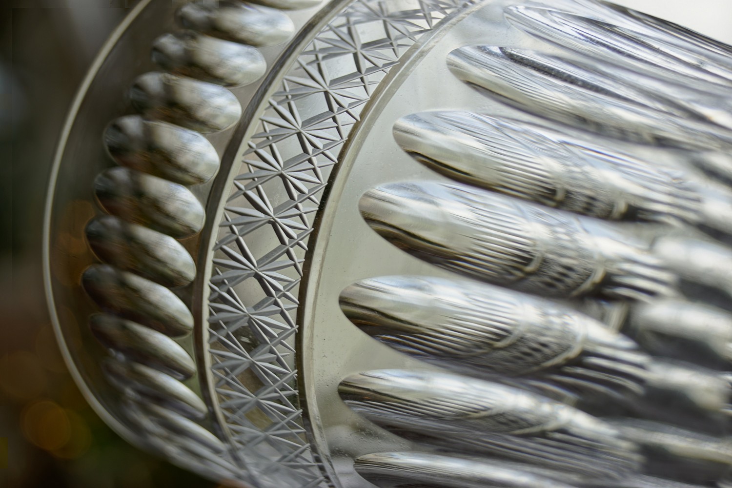 Bleikristall Wassergläser neuwertig Vintage Midcentury geschliffen