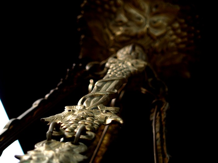 Antike Lampe Vintage Kronleuchter Antiquität Glasblumen Messing Blumen