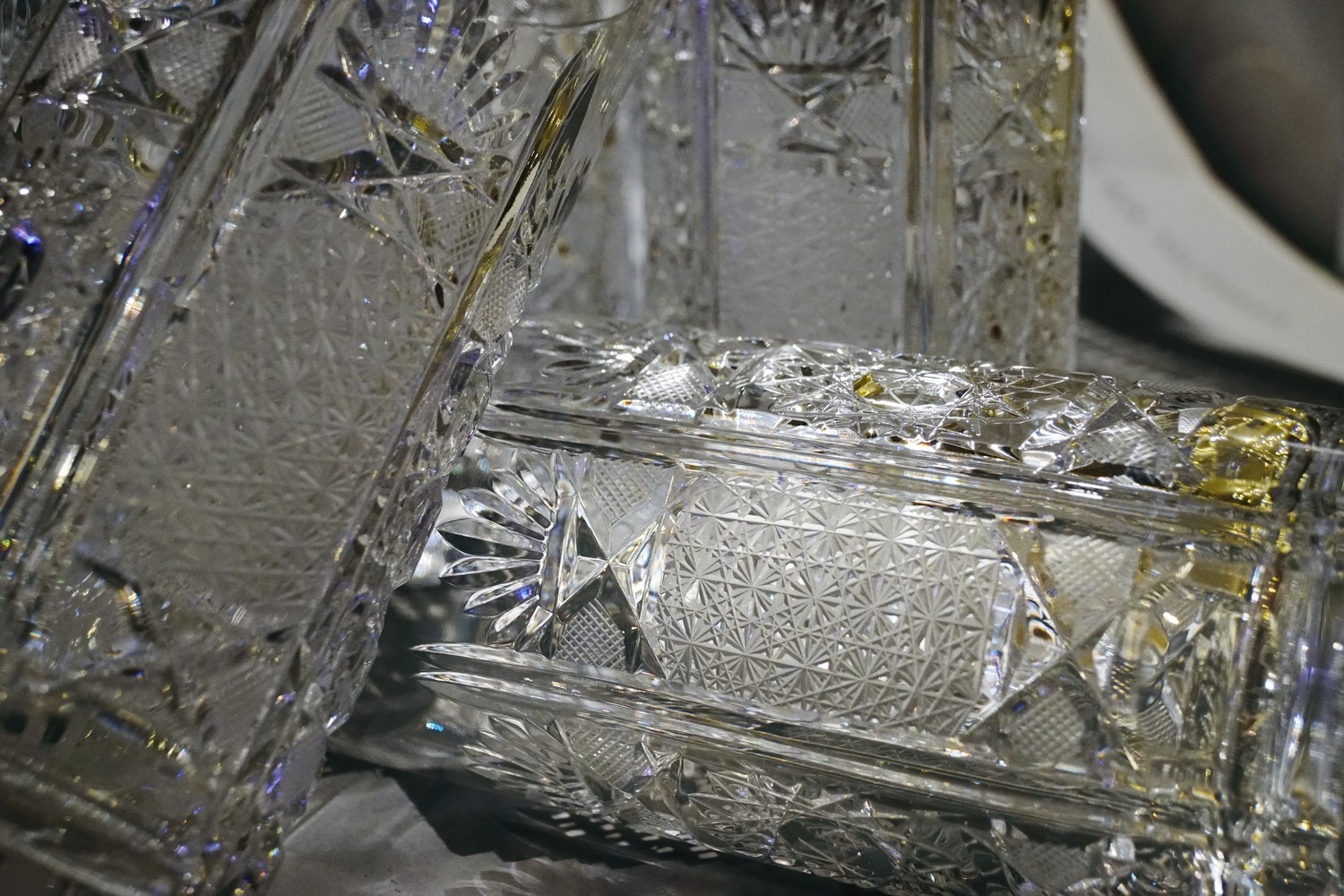 Bleikristall Wassergläser Flächenschliff