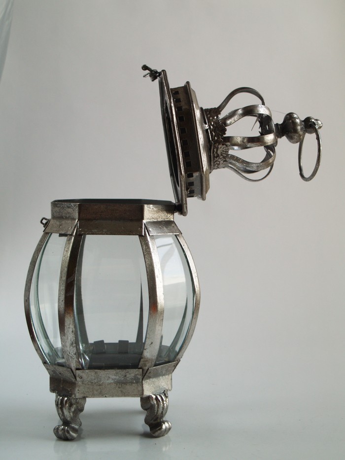 Windlicht Metall Glas