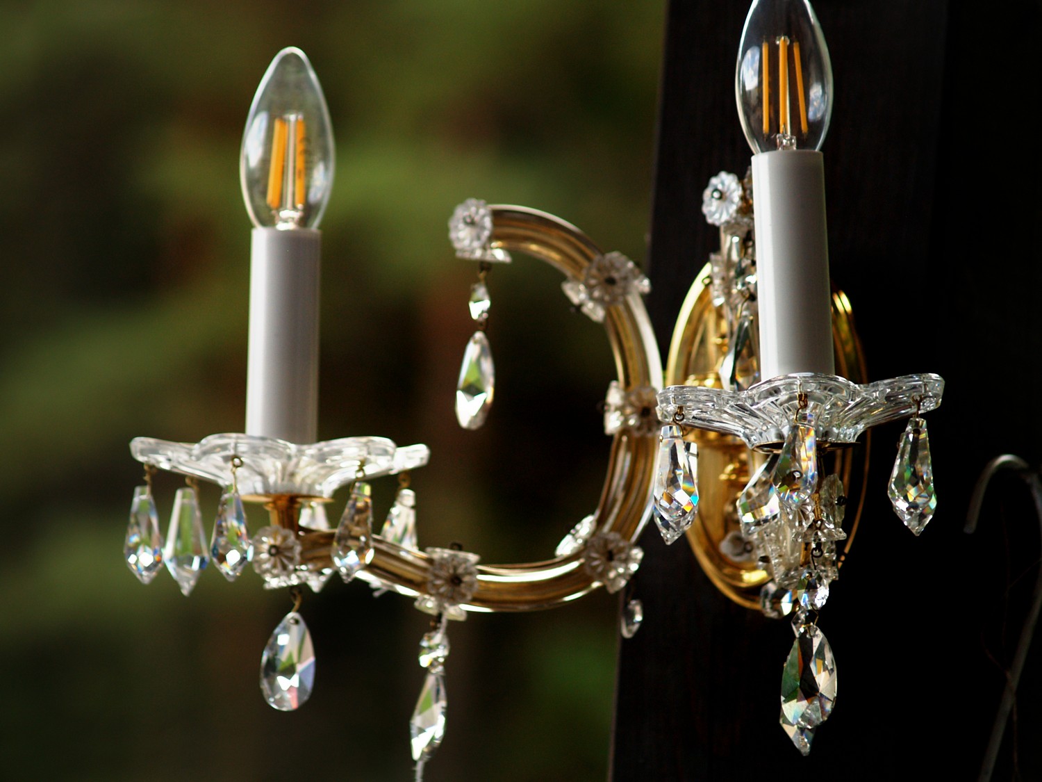 Wandlampe Bleikristall neuwertig Maria Theresia Bleikristall Orion Wien