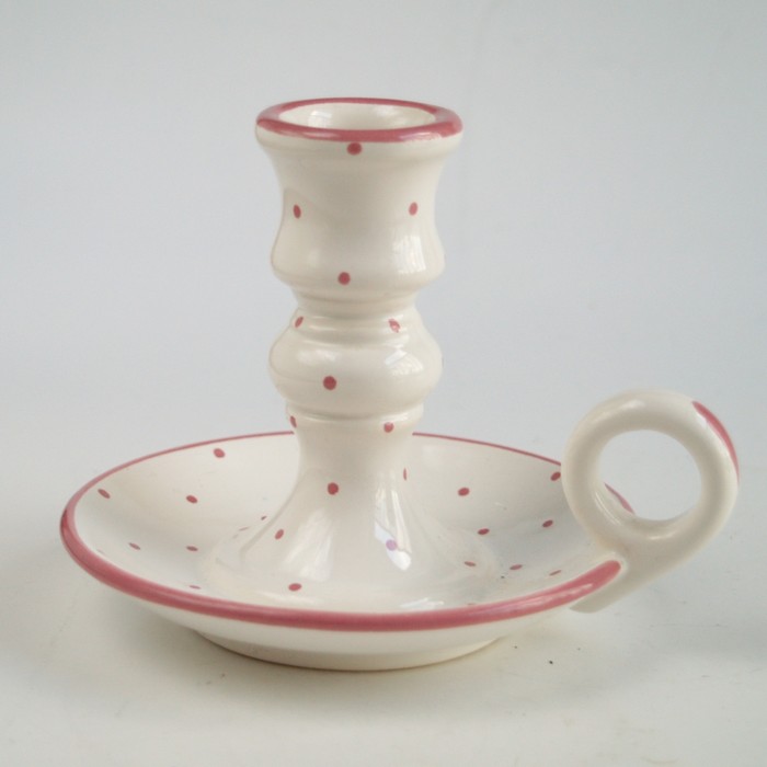 rosa tupf Kerzenstaender