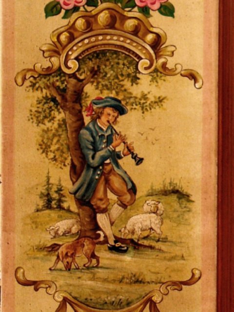 Bauernschrank bemalt antike Möbel Barock