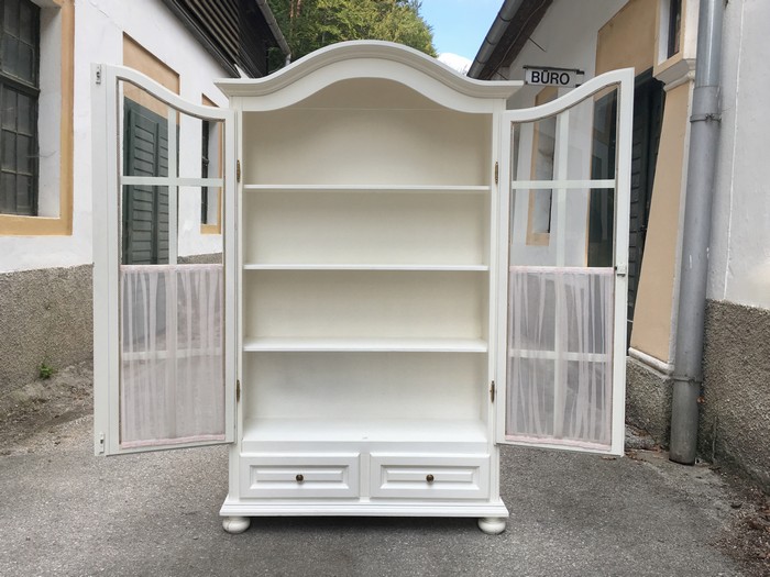 Vitrine Küchenschrank weiß Shabby Chic
