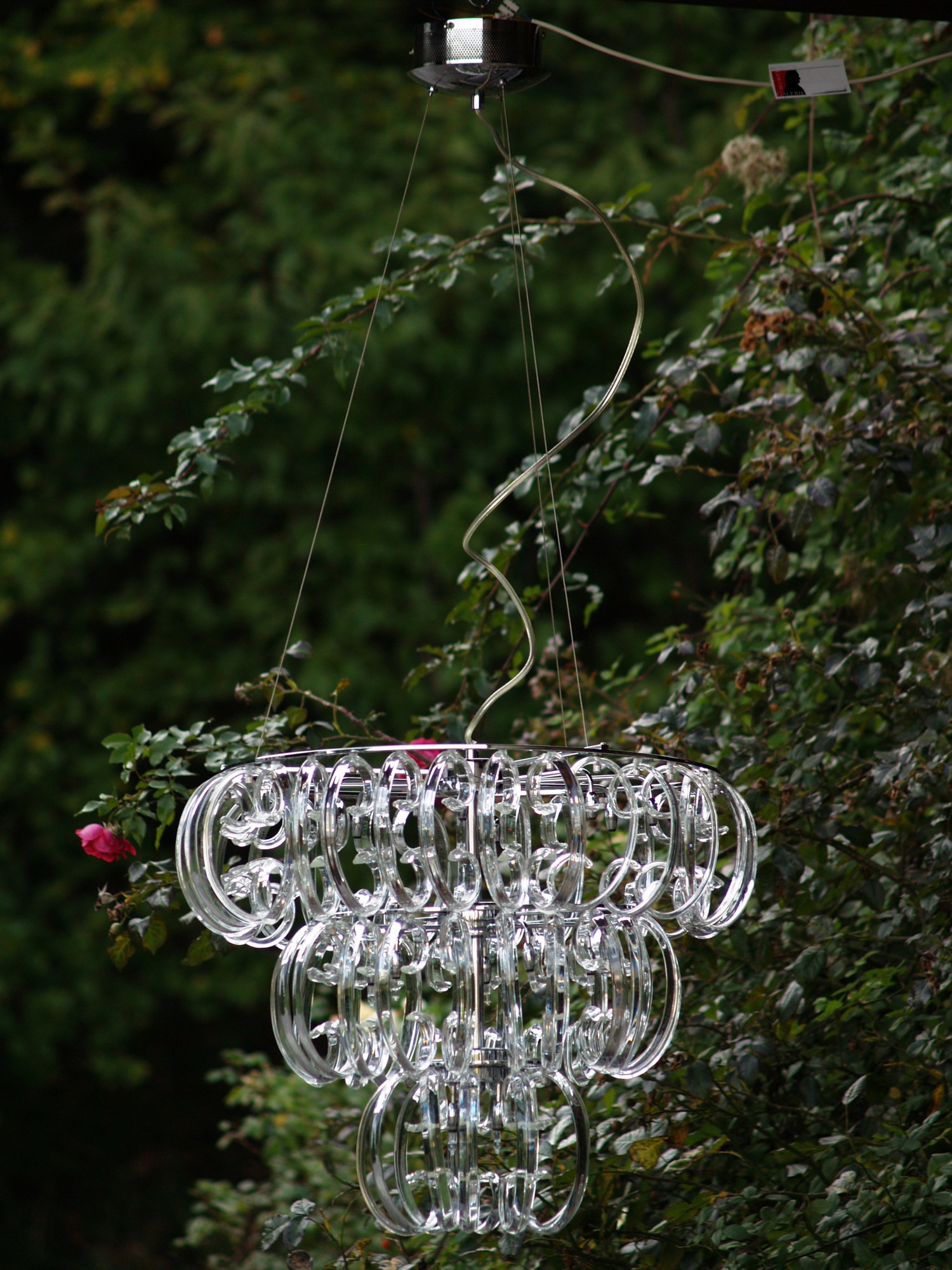 Luster Orion Wien Bleikristall Hängelampe Chrom Leuchter "Gavino"