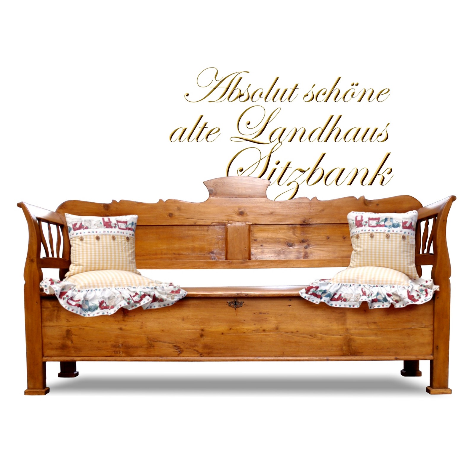 Küchenbank antik Sitztruhe Sitzbank Truhenbank Biedermeier Truhenbank antik