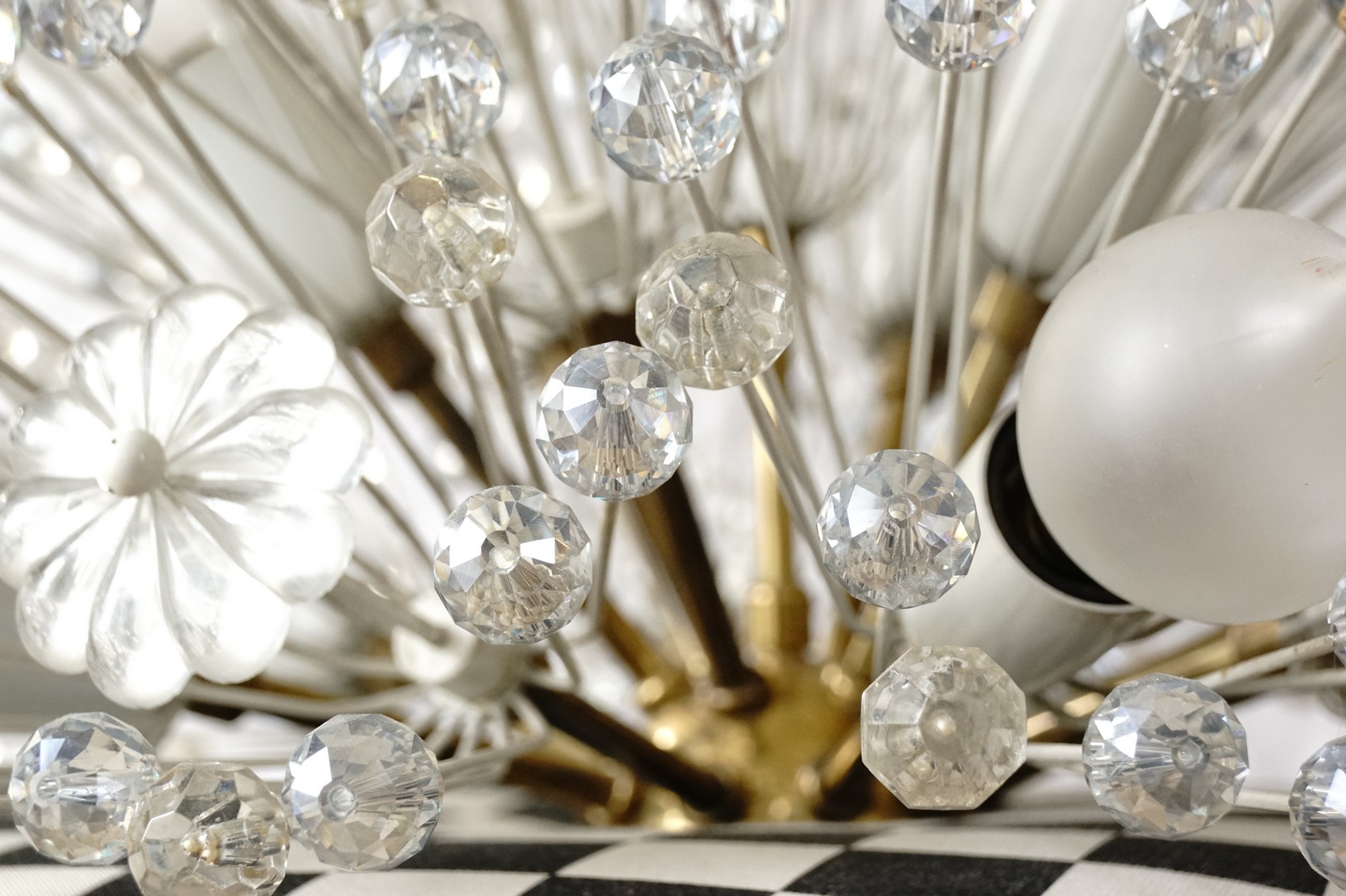 Deckenlampe Emil Stejnar Design Wandlampe Pusteblume Snowball Vintage Kristalle