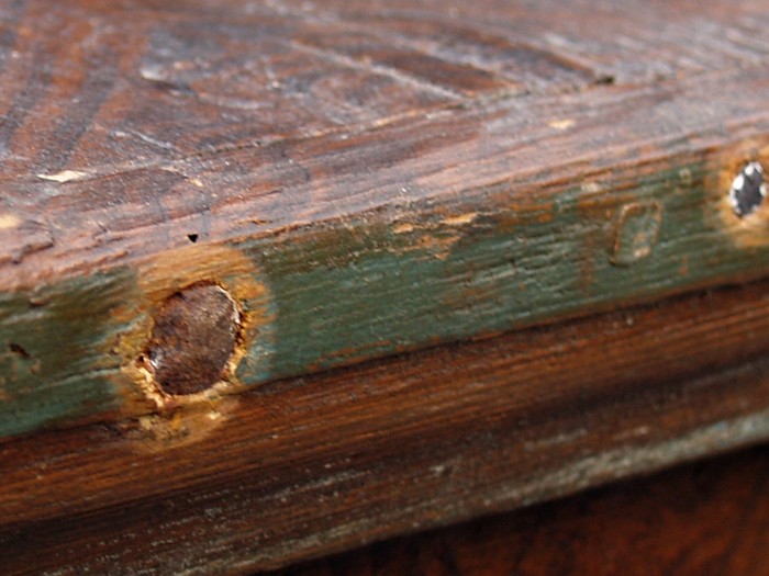 Bauerntruhe braun bemalt