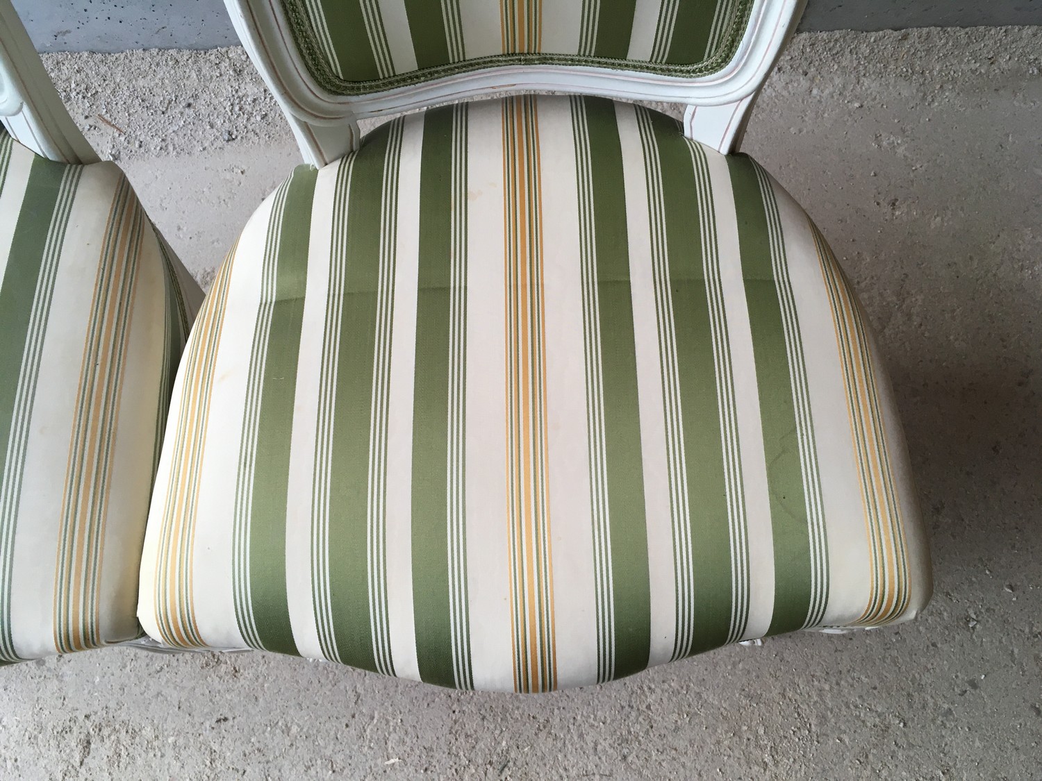 Stühle Barockstil creme grün Landhausstil Sessel Speisezimmer ShabbyChick