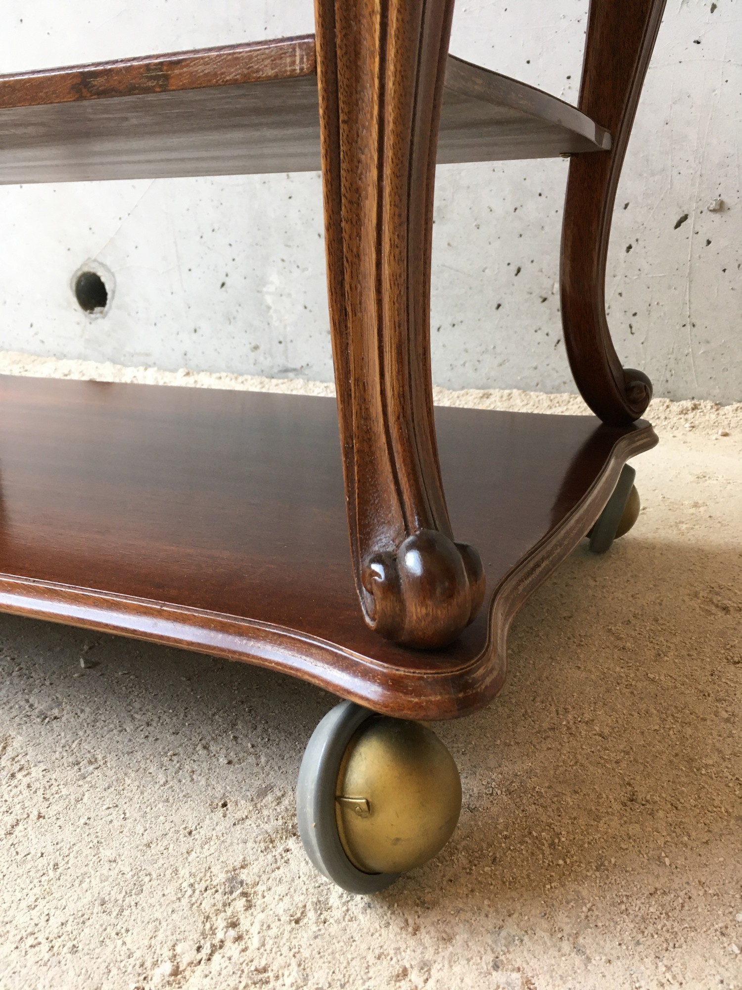 Servierwagen Barwagen Barockstil Serviertishc Holz