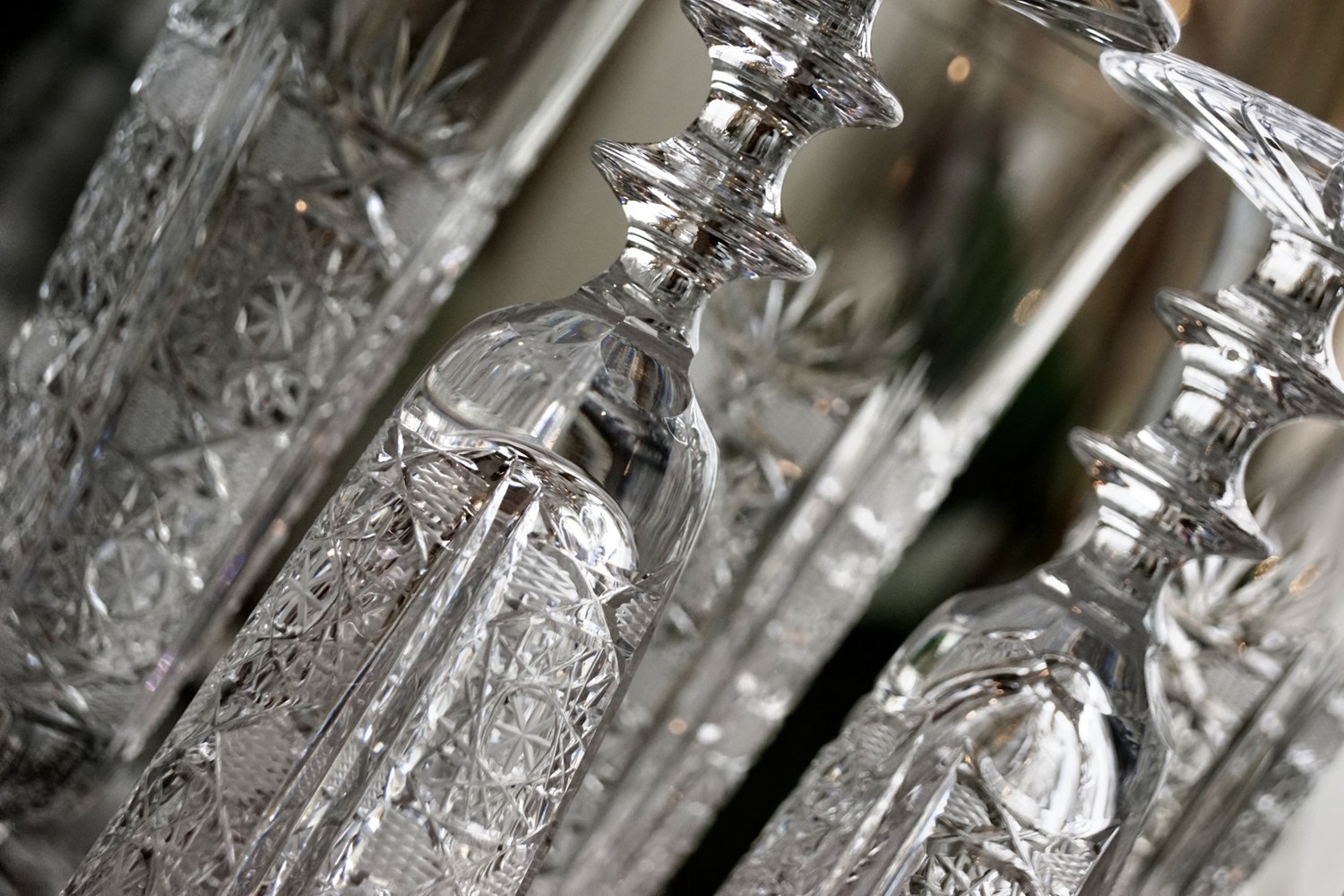 Sektgläser Bleikristall Sektflöten Riedel handgeschliffen Vintage Kristallgläser