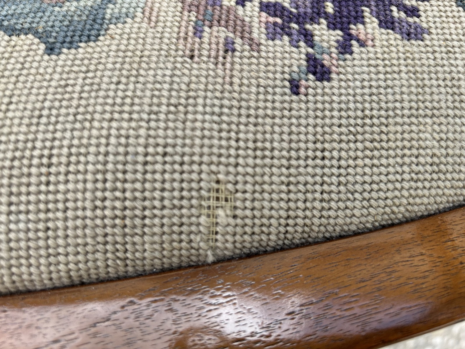 Paar Biedermeier Sessel Stuhl antik Gobelin 2 Stk. um 1820