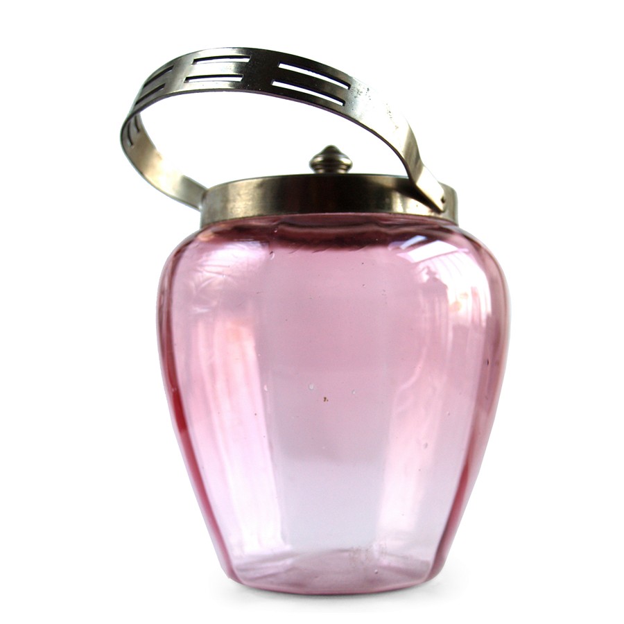 Shabby Chic Keksdose Glas rosa