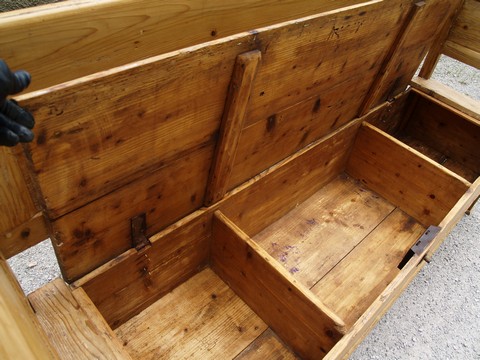 antike Truhe Vollholz