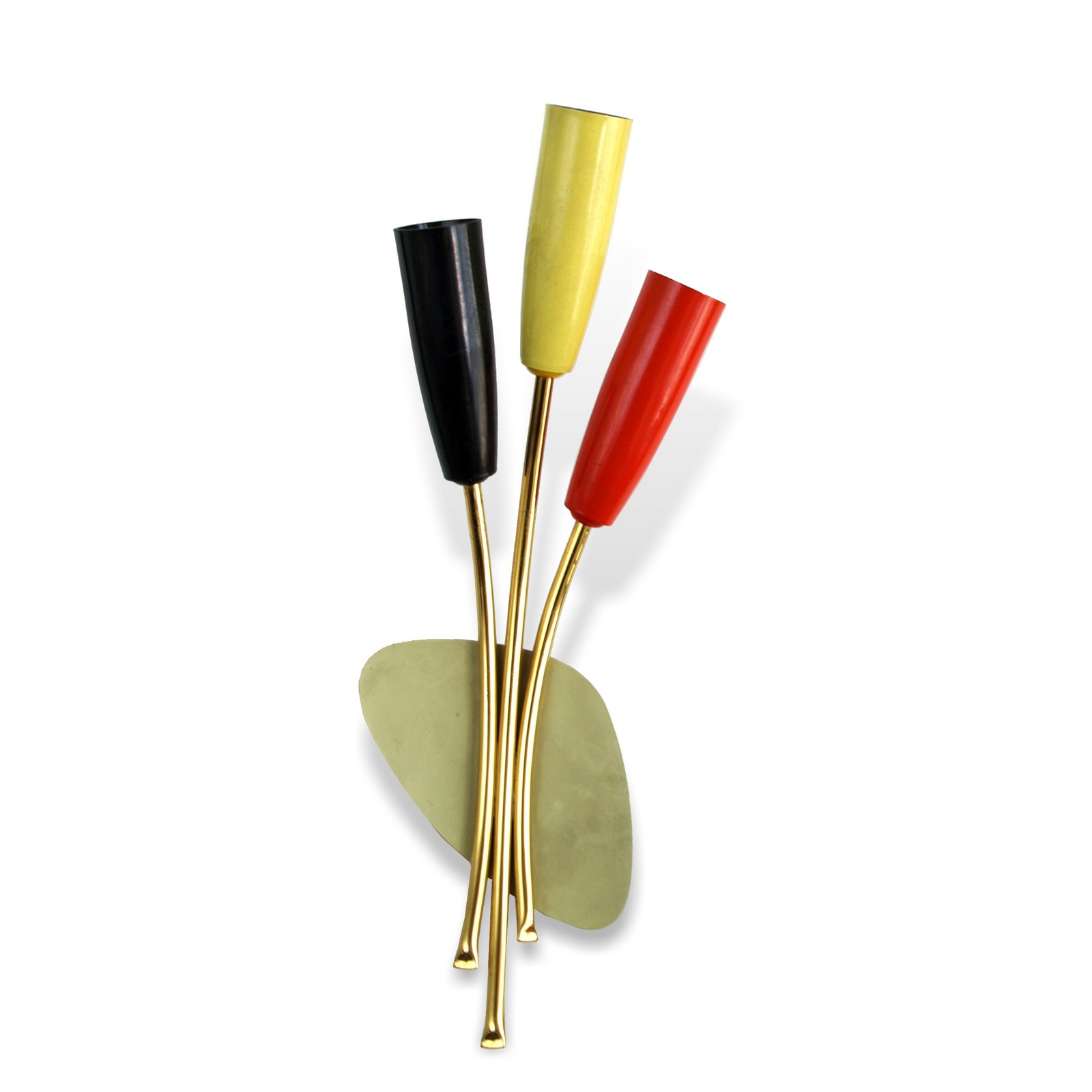 Wandlampe 50er 60er-Jahre Vintage Nierenform Lampe 3-flammig Wandlampe MidCentury