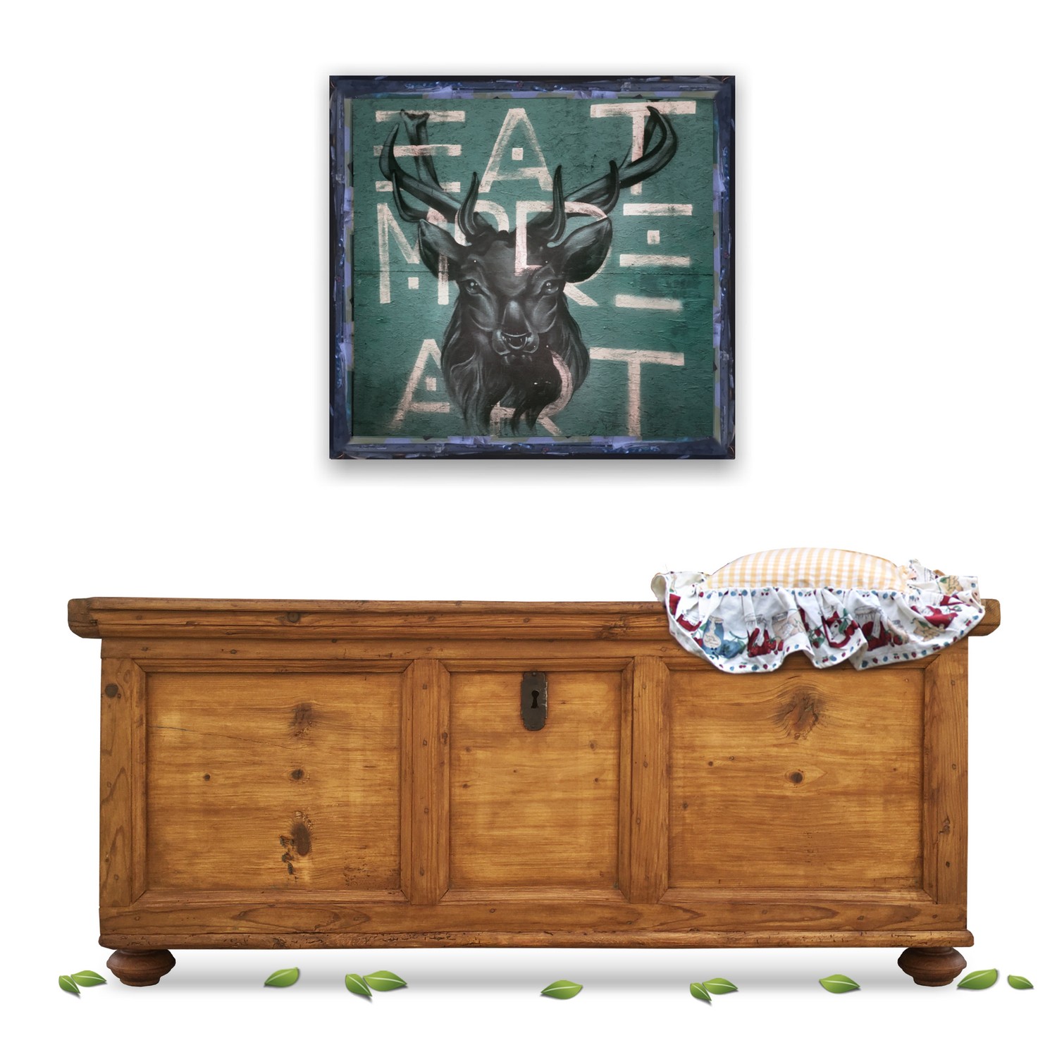 Truhe Landhaus Weichholz antik groß Flachdeckel Sitztruhe Truhe Naturholz Vintage Sitztruhe antik Landhaus Möbel