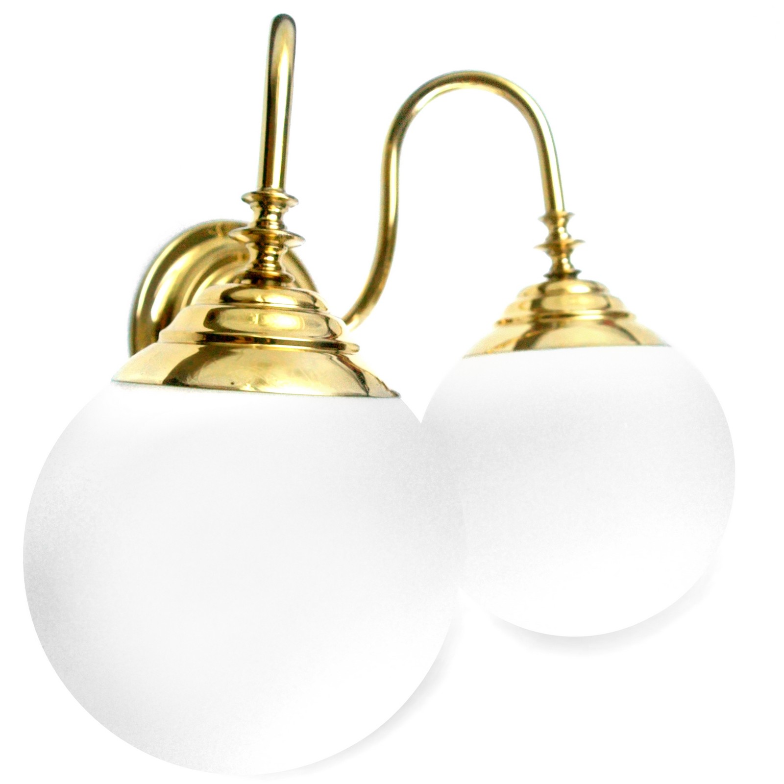 Wandlampe Metall Glas goldfarben klassicher Stil zweiflammig Wandlampe zweiflammig