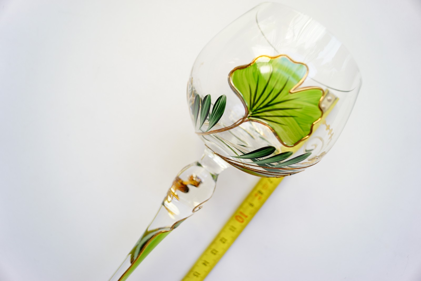 Bleikristall Weingläser Traumwelten Ginko grün gold Spritzwein