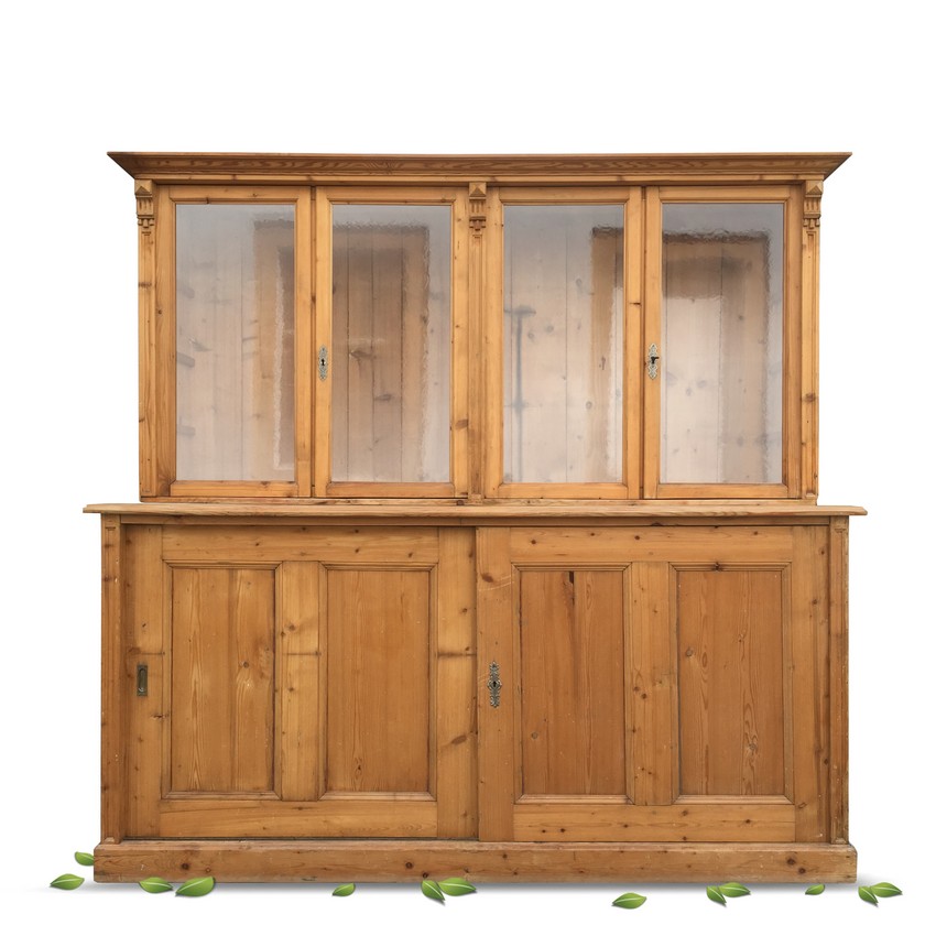 Kuechenschrank Weichholz antik Geschirrschrank