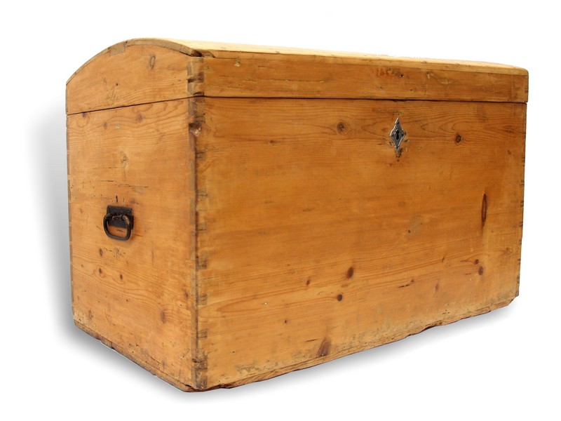 antike Truhe Naturholz