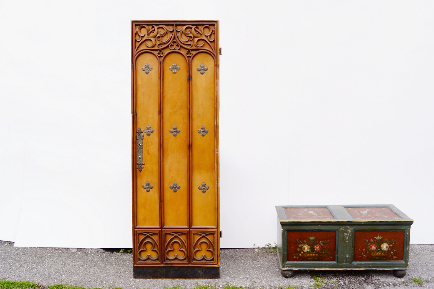 Vintage Türen Gotischer Stil Reliefdesign Bauerntüren