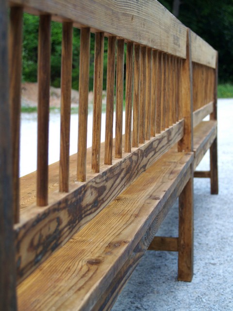 antike Stizbank Vollholz