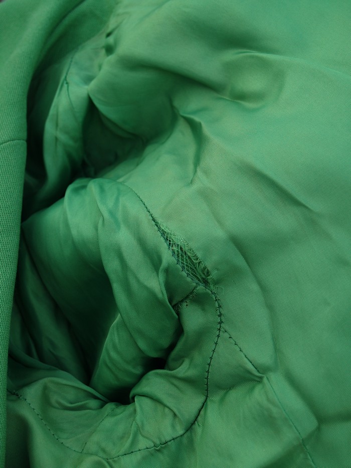 Retro Stoff Mantel grün