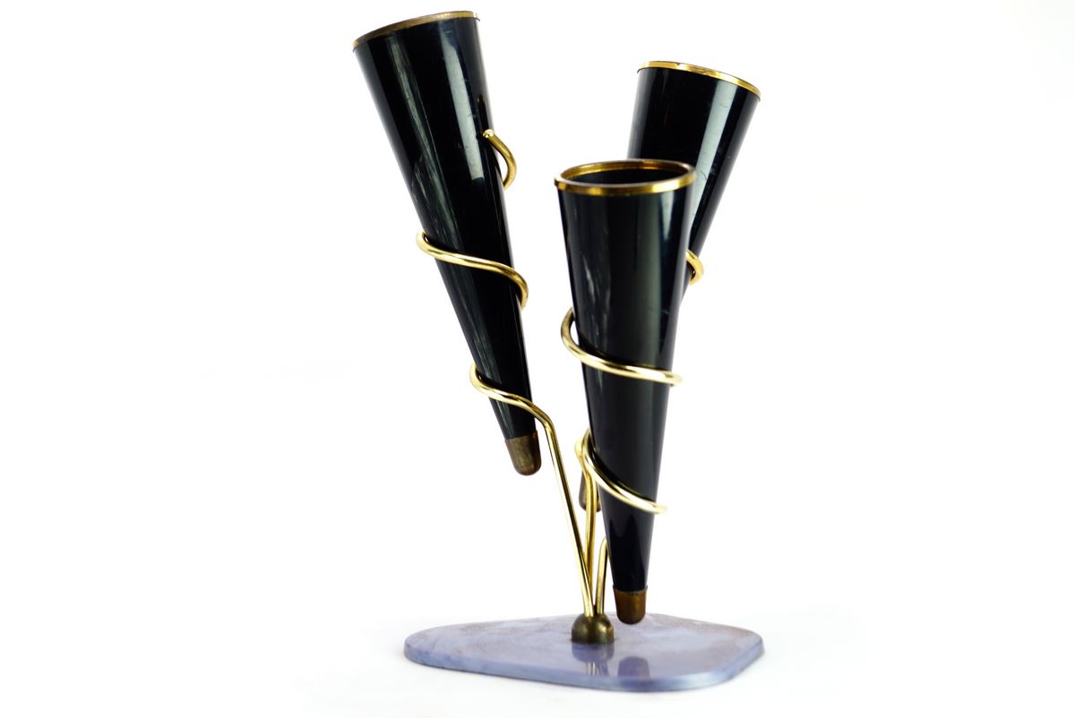 Vintage Tütenvase Midcentury Design Original 1950er-Jahre Vintage Tütenvase Midcentury Design Original 1950er-Jahre Otto Göbel Dublo