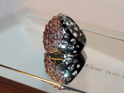 Cocktailring 925 Silber Handarbeit