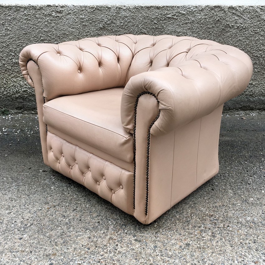 Chesterfield Leder Sessel
