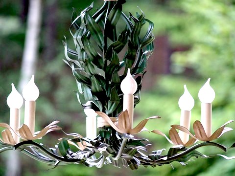 bretonischer Luster mit Blattwerk groß