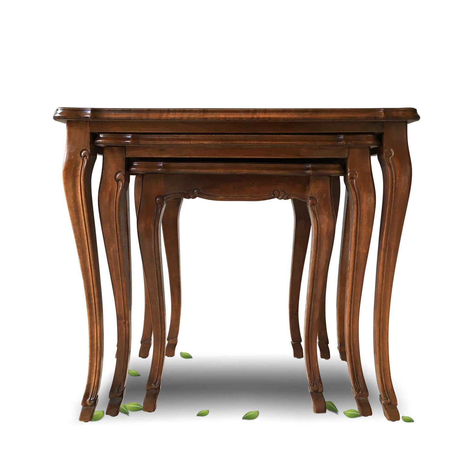 Beistelltische Set 3-teilig Jourtische Barockstil massiv Satztische Satztische