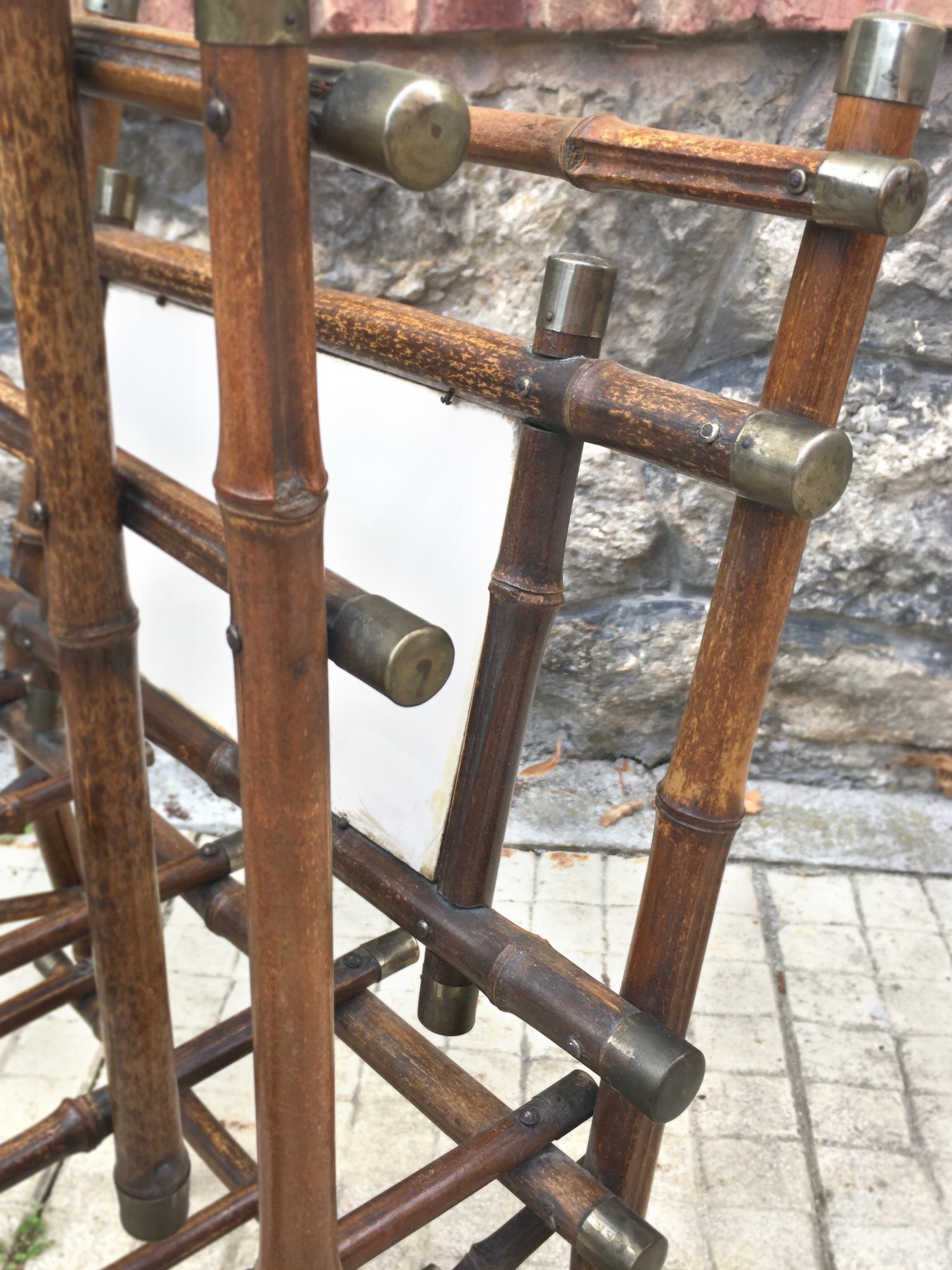 Zeitungshalter Regal Beistelltisch Thonet um 1900 antik Bambus