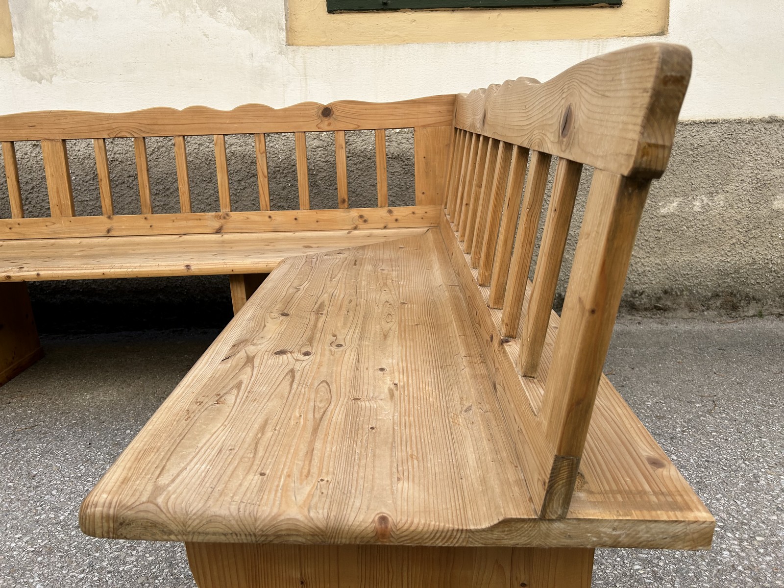 Eckbank antik Bauernmöbel Sitzbank rustikal Massivholz Altholz Möbel