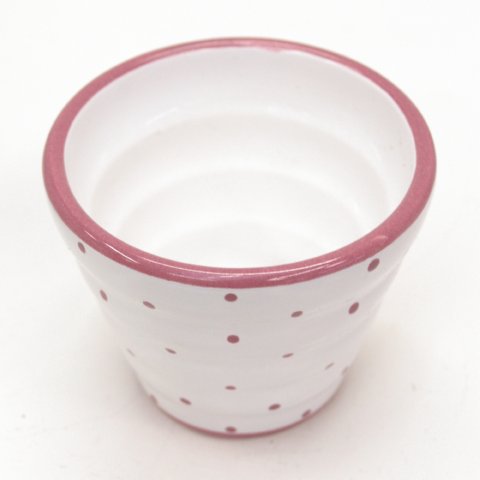 Gmundner Keramik handbemalt Shabby Chic Blumentopf "rosa Tupferl" Blumentopf Gmundner Keramik rosa Punkte