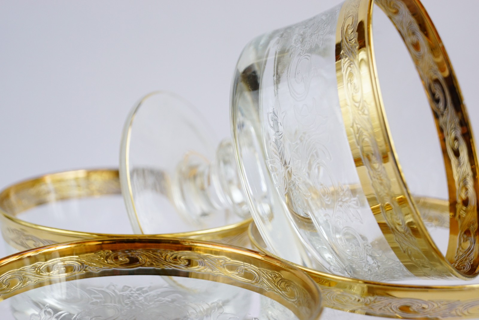 Champagnergläser Murano Medici Goldrand Sorbetglas Vintage neuwertig