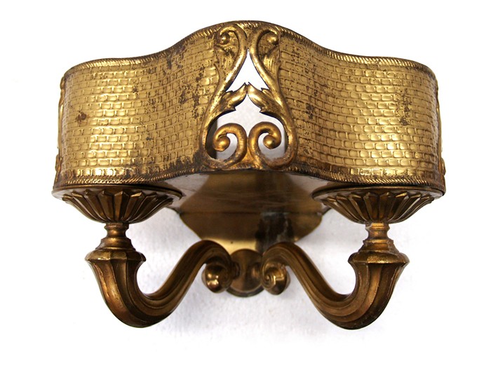 Antike Konsole Wandkonsole Metall goldfarben Wandregal  Wandkonsole antik