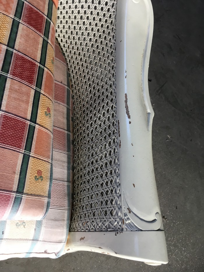 Vintage Stuhl weiß Geflecht