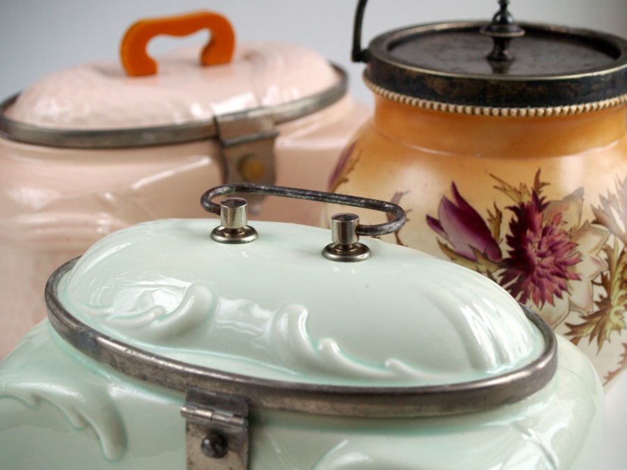 antike Keksdose Shabby Chic