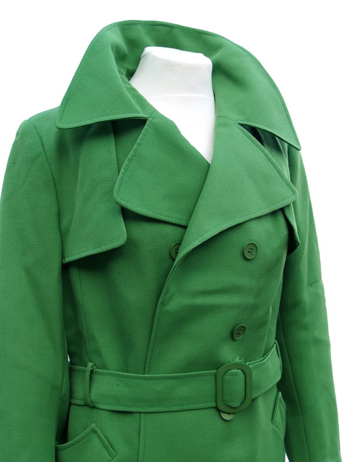 Retro Stoff Mantel grün