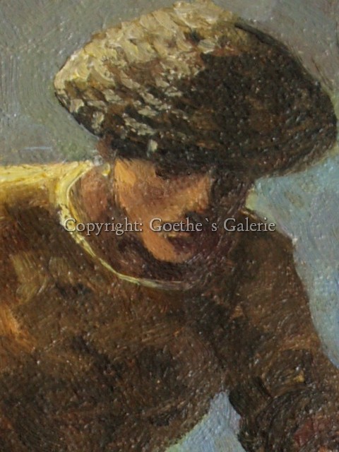 Ölbild Chinese antik China Artdeco Stil