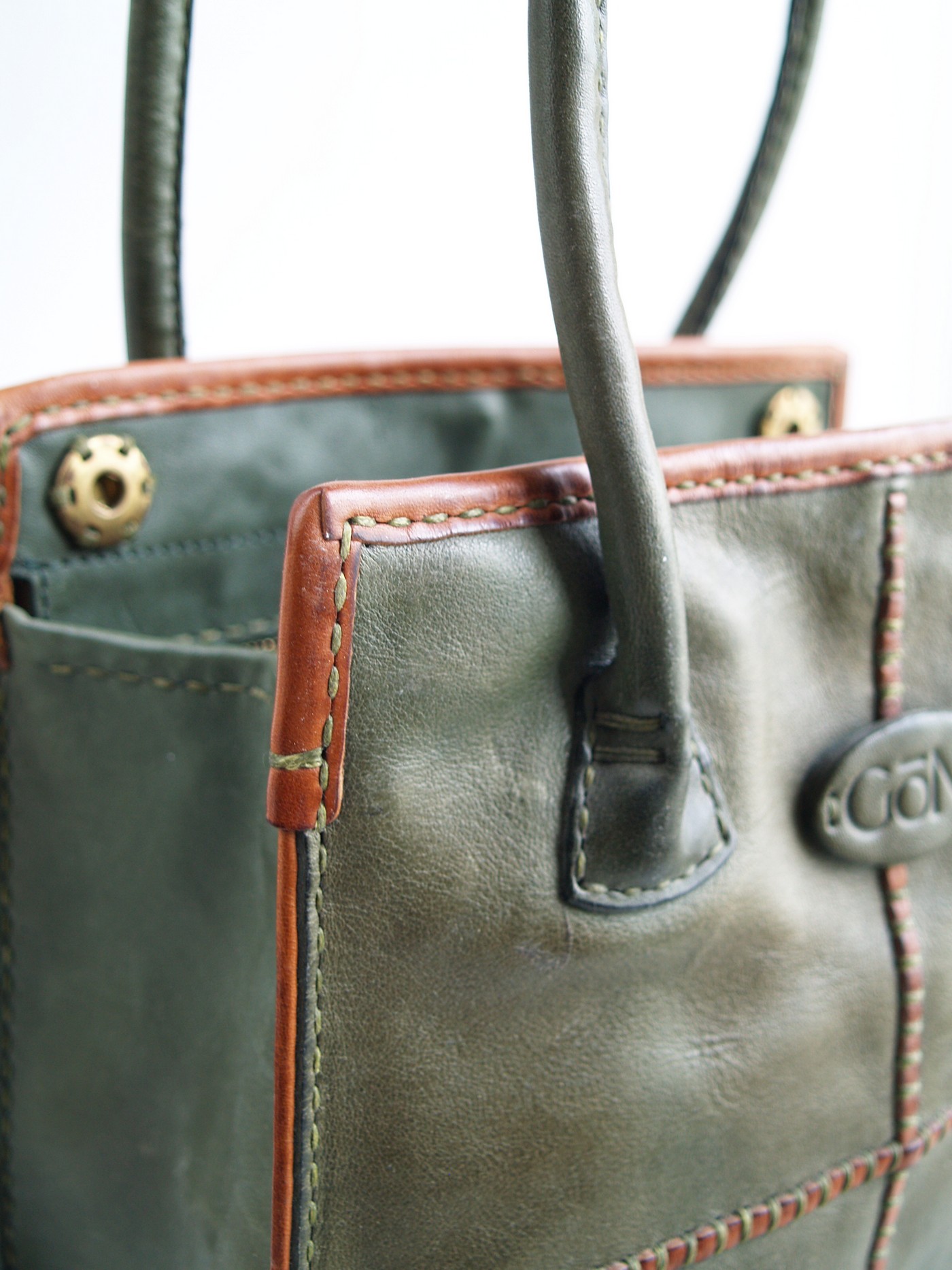 Gön Tasche Leder grün