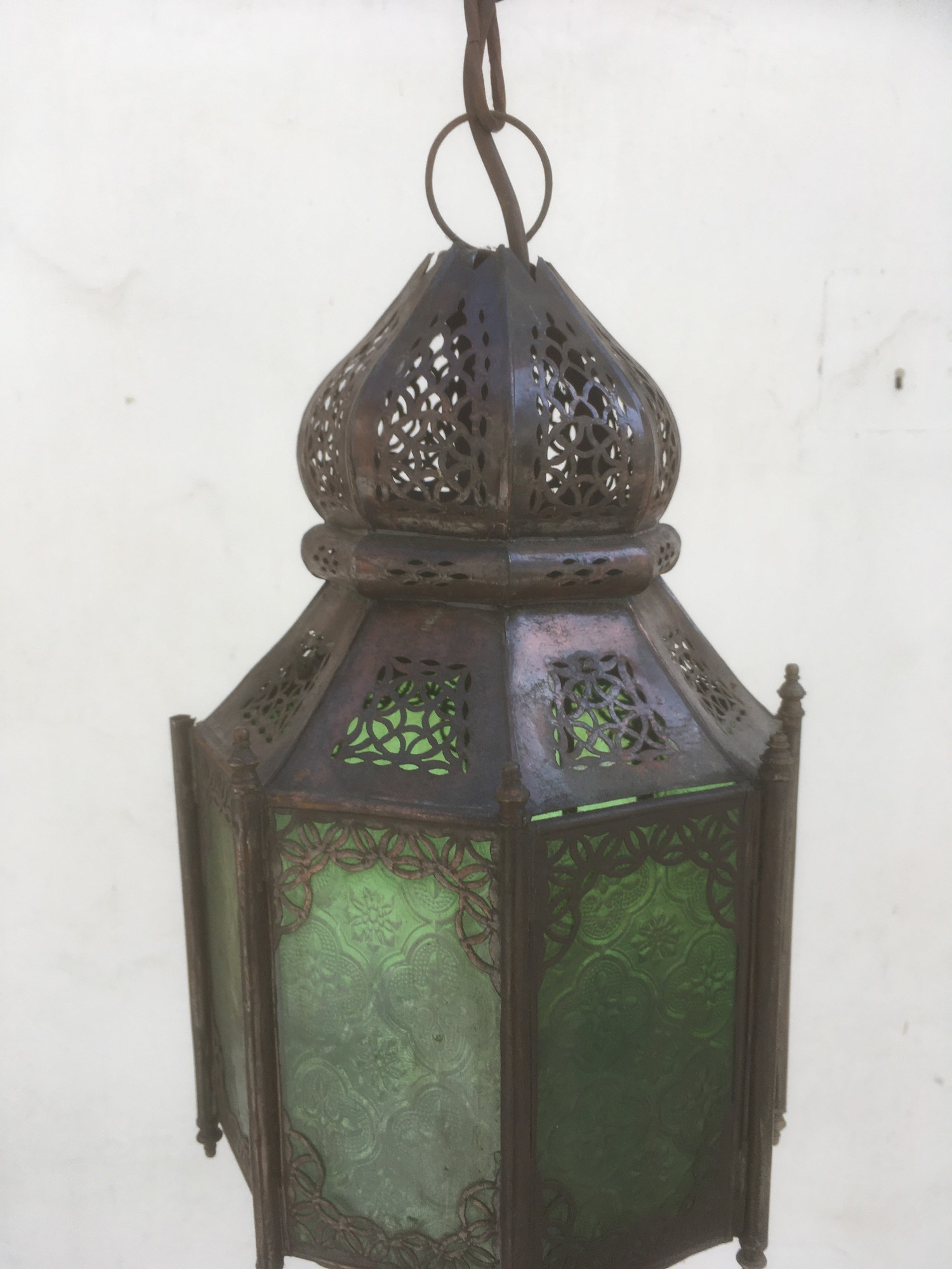 Leuchter Luster Orient Gläser Kupfer Laterne Tiffany Marokko