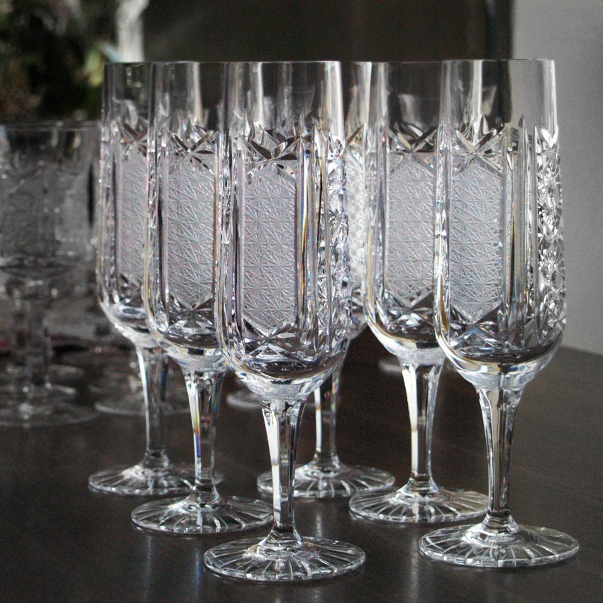 Bleikristall Sektflöten Gläser schwere Sektgläser