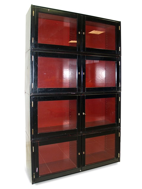 Jugendstil Bücherschrank schwarz