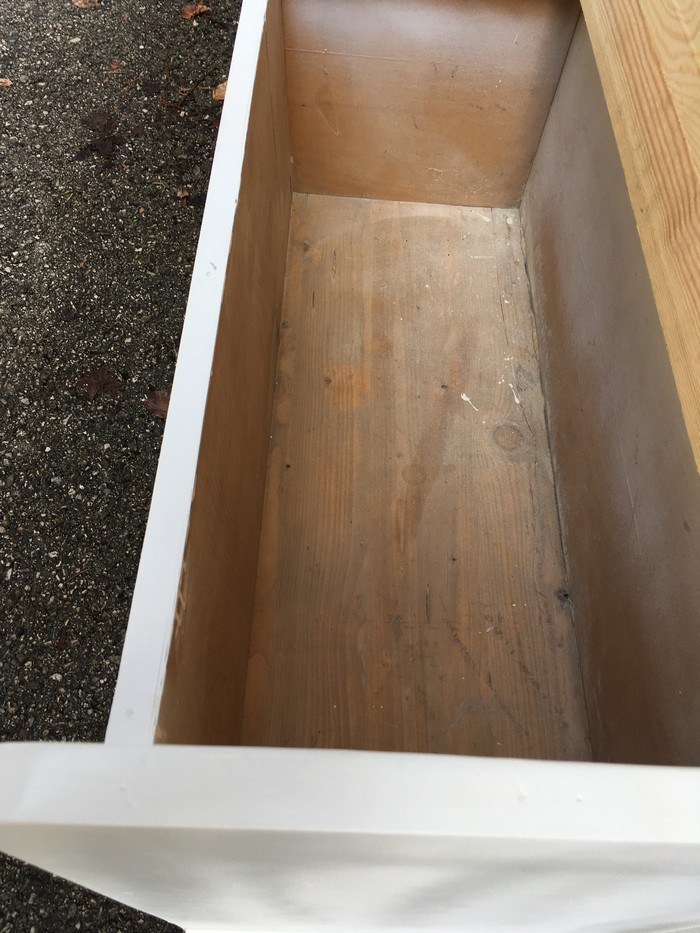 Truhenbank Vintage weiß