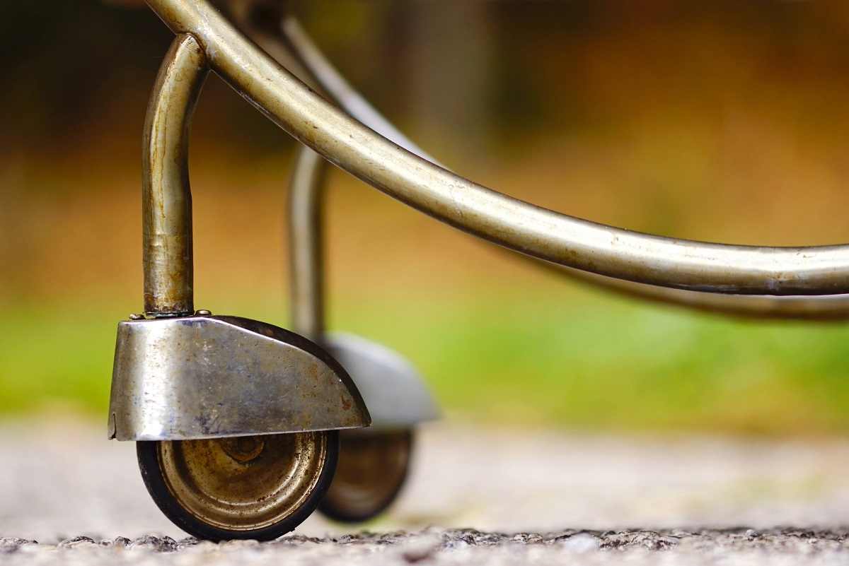 Original Vintage Serviertisch Artdeco Barwagen Bauhaus Stahlrohr Retro Möbel