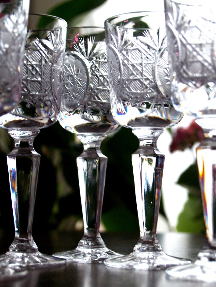 Bleikristall Likörglas geschliffen Vintage neuwertig