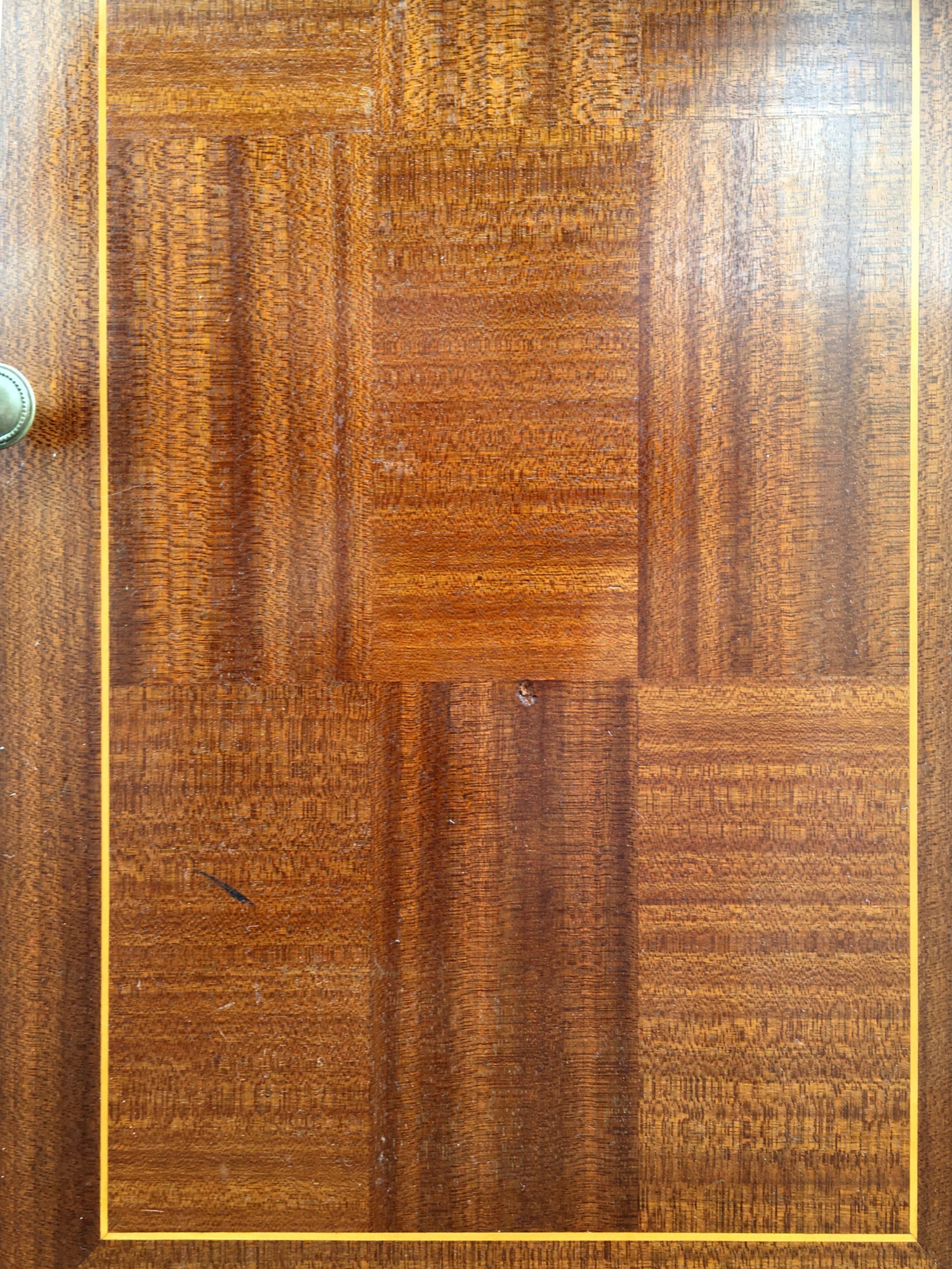 Nachtschrank Kommode Aufsatz Jugendstil Würfelfurnier antik